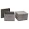 Household Essentials Canvas Storage Boxes with Lids, 2ct.